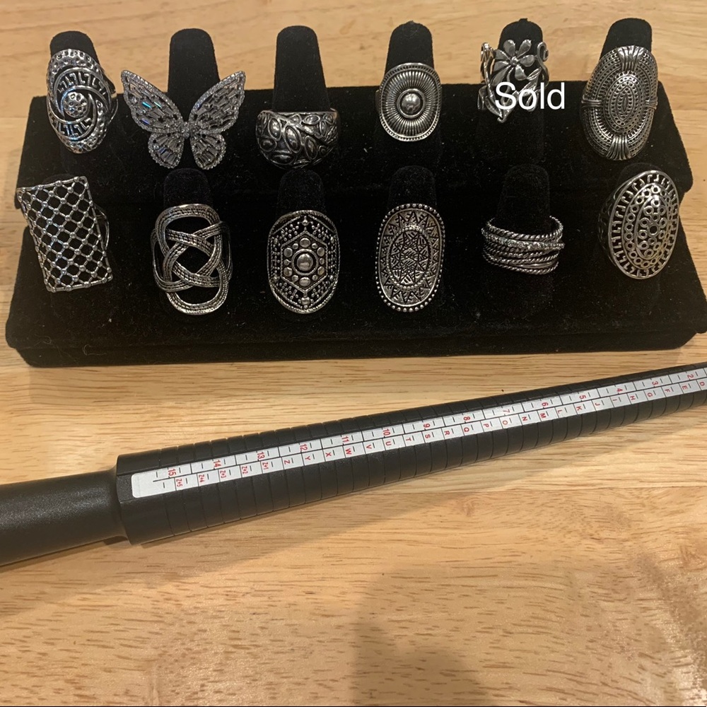 Sterling silver statement rings